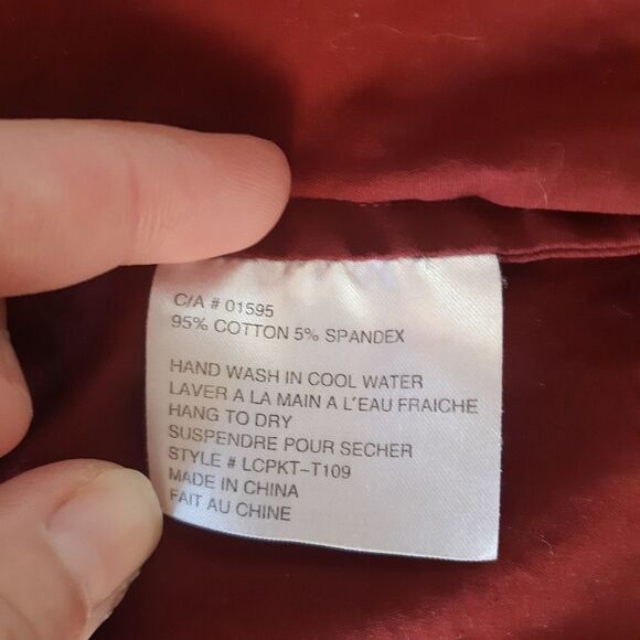 Long Sleeve Button Down Dress Shirt Burgundy - Picture 5 of 8